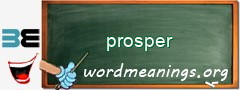 WordMeaning blackboard for prosper